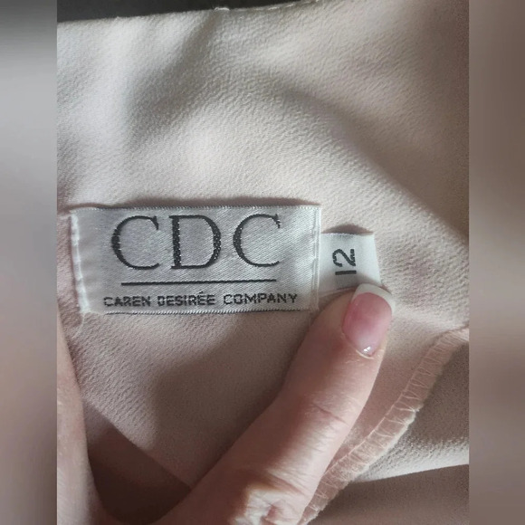 Gorgeous 1980's Blush Flow Maxi Dress Sz 12 - Picture 8 of 11